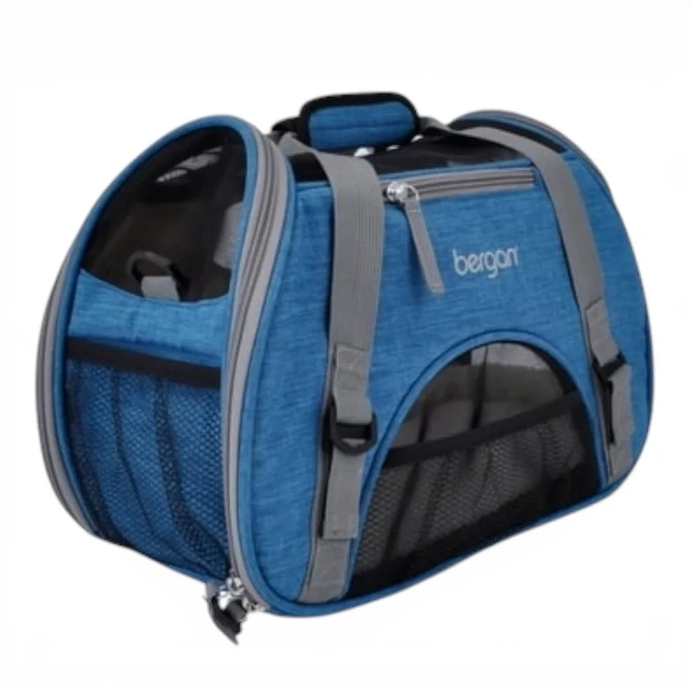 NWT Bergan Comfort Pet Carrier Small Blue Gray Travel Bag